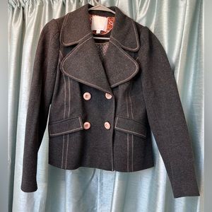 Anthropologie gray lightweight winter jacket